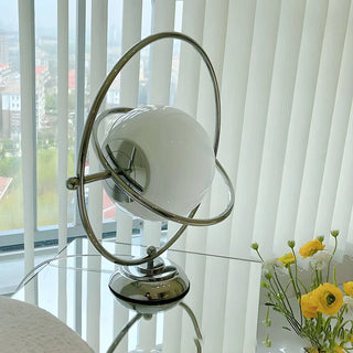 Modern Creative Silver Globe Shape Chrome Table Lamp Zawala Image - 4