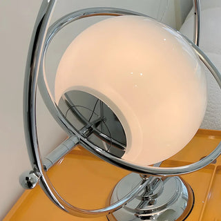 Modern Creative Silver Globe Shape Chrome Table Lamp Zawala Image - 5