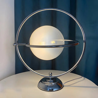 Modern Creative Silver Globe Shape Chrome Table Lamp Zawala Image - 6
