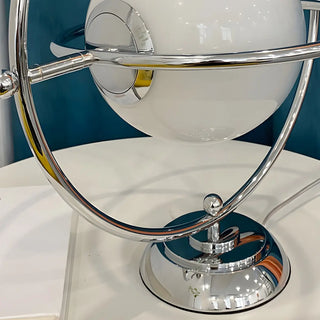 Modern Creative Silver Globe Shape Chrome Table Lamp Zawala Image - 7