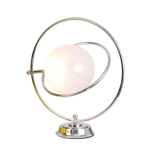 Modern Creative Silver Globe Shape Chrome Table Lamp Zawala Image - 9