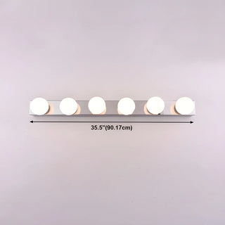Simple White Globe Decor Wall Vanity Light Multi-Light Zawala Image - 14