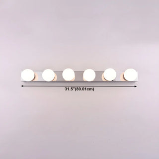 Simple White Globe Decor Wall Vanity Light Multi-Light Zawala Image - 15