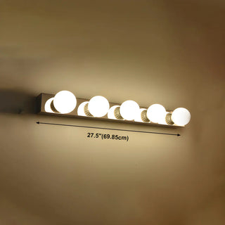Simple White Globe Decor Wall Vanity Light Multi-Light Zawala Image - 16