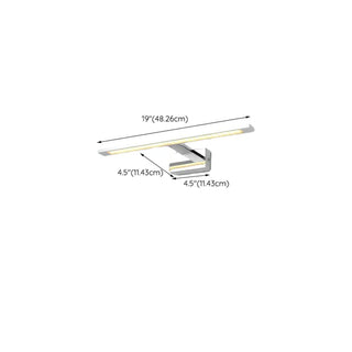 Silver Modern Rectangular LED Bathroom Vanity Light Zawala #size