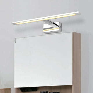 Silver Modern Rectangular LED Bathroom Vanity Light Zawala Image - 3