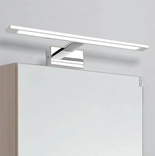 Silver Modern Rectangular LED Bathroom Vanity Light Zawala Image - 5