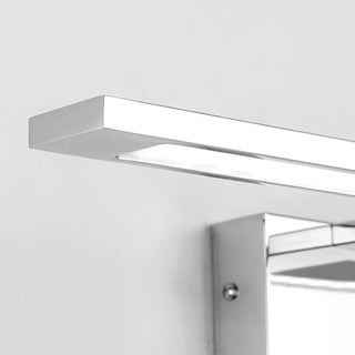 Silver Modern Rectangular LED Bathroom Vanity Light Zawala Image - 7