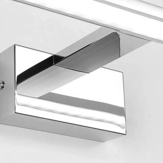 Silver Modern Rectangular LED Bathroom Vanity Light Zawala Image - 8