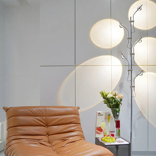 3-Light Exquisite Circle Chrome LED Metal Floor Lamp Zawala Image - 10