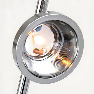 3-Light Exquisite Circle Chrome LED Metal Floor Lamp Zawala Image - 11