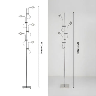 3-Light Exquisite Circle Chrome LED Metal Floor Lamp Zawala #size