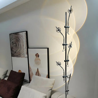 3-Light Exquisite Circle Chrome LED Metal Floor Lamp Zawala Image - 4