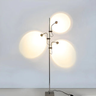 3-Light Exquisite Circle Chrome LED Metal Floor Lamp Zawala Image - 5