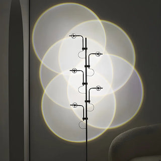 3-Light Exquisite Circle Chrome LED Metal Floor Lamp Zawala Image - 8