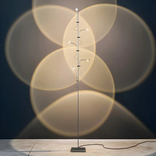 3-Light Exquisite Circle Chrome LED Metal Floor Lamp Zawala Image - 9
