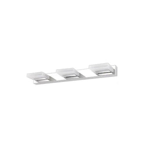 2-Light White Rectangular Metal Mirror Vanity Light Zawala Image - 3