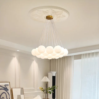ZOWALA - Modern Simple 13-Light White Globe Ceiling Light