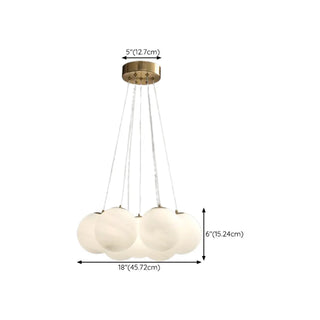 ZOWALA - Modern Simple 13-Light White Globe Ceiling Light