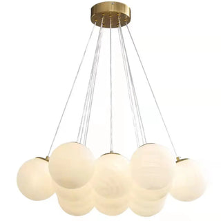 ZOWALA - Modern Simple 13-Light White Globe Ceiling Light
