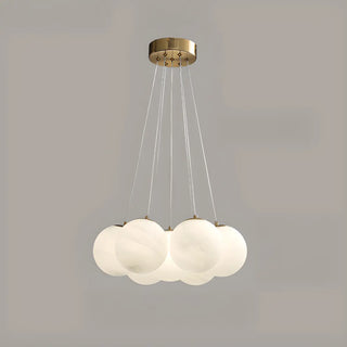 ZOWALA - Modern Simple 13-Light White Globe Ceiling Light
