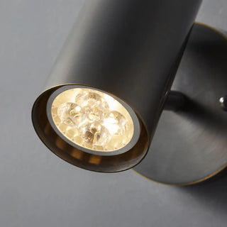 Modern Adjustable Black Cylinder Bedside Wall Sconce Zawala Image - 12