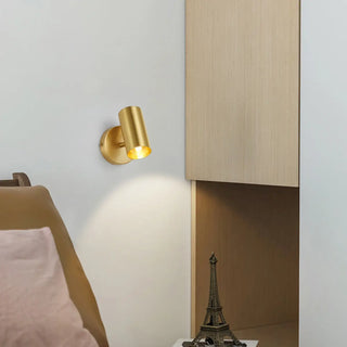 Modern Adjustable Black Cylinder Bedside Wall Sconce Zawala Image - 3