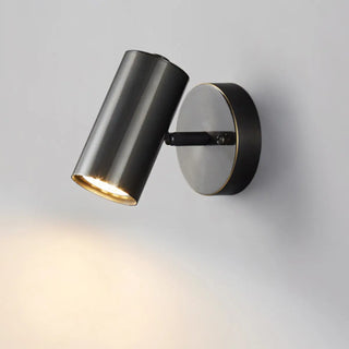 Modern Adjustable Black Cylinder Bedside Wall Sconce Zawala Image - 8