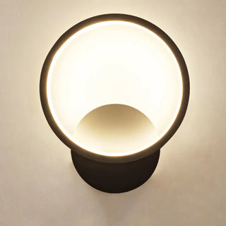 Modish White Round Metal Bedside Wall Sconce Light Zawala Image - 11