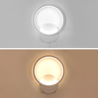 Modish White Round Metal Bedside Wall Sconce Light Zawala Image - 13