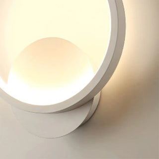Modish White Round Metal Bedside Wall Sconce Light Zawala Image - 16