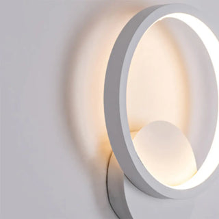 Modish White Round Metal Bedside Wall Sconce Light Zawala Image - 17