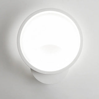 Modish White Round Metal Bedside Wall Sconce Light Zawala Image - 8