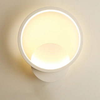 Modish White Round Metal Bedside Wall Sconce Light Zawala Image - 9