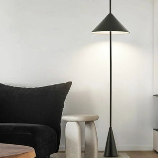 Minimalist Black Cone Metal Living Room Floor Lamp Zawala Image - 4