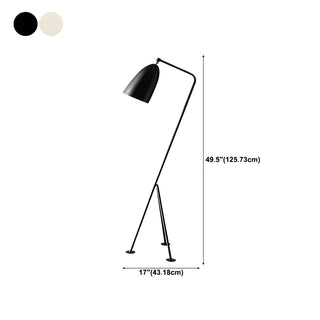 Modern Simple Black Cone and Tripod Metal Floor Lamp Zawala #size