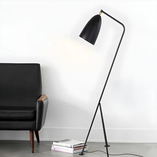 Modern Simple Black Cone and Tripod Metal Floor Lamp Zawala Image - 4