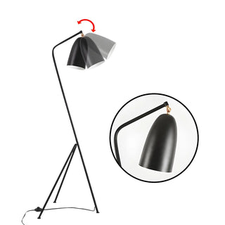 Modern Simple Black Cone and Tripod Metal Floor Lamp Zawala Image - 5