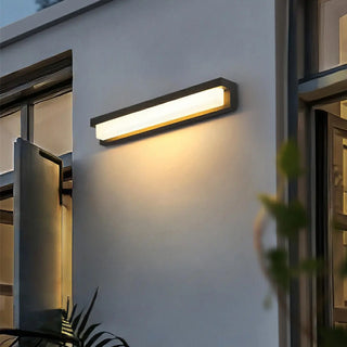 Black Modern Rectangular LED External Wall Lights Zawala Image - 1
