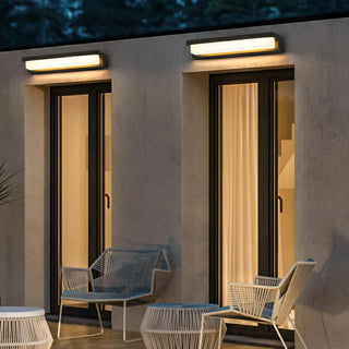 Black Modern Rectangular LED External Wall Lights Zawala Image - 3