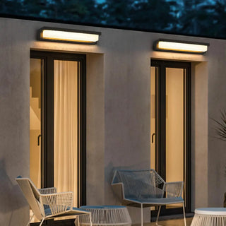 Black Modern Rectangular LED External Wall Lights Zawala Image - 4