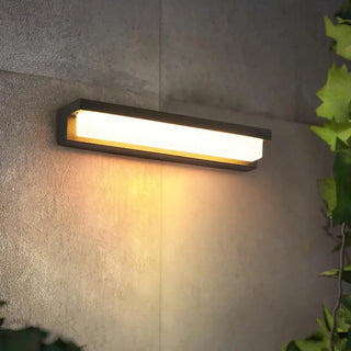 Black Modern Rectangular LED External Wall Lights Zawala Image - 6