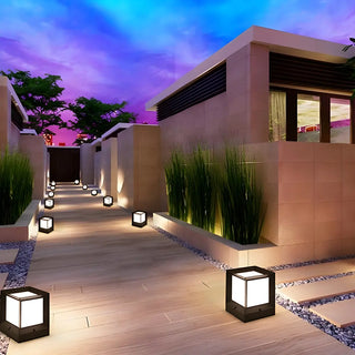 Waterproof Contemporary Outdoor Square Wall Sconce Zawala Image - 13