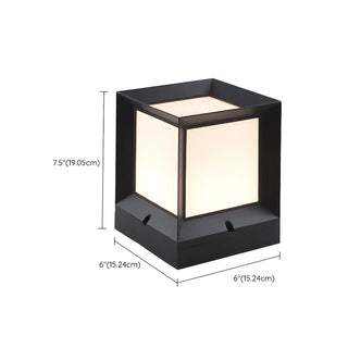 Waterproof Contemporary Outdoor Square Wall Sconce Zawala #size