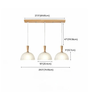 Modern Simple Dome Glass Dining Room Pendant Light Zawala #size
