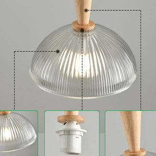 Modern Simple Dome Glass Dining Room Pendant Light Zawala Image - 2