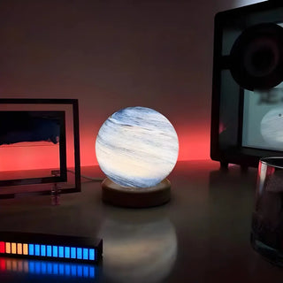 Modern Simple Globe Planet Style Glass Moon Table Lamp Zawala Image - 12