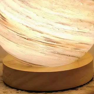 Modern Simple Globe Planet Style Glass Moon Table Lamp Zawala Image - 13