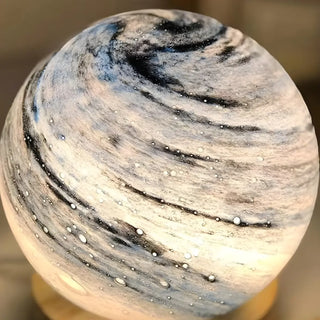 Modern Simple Globe Planet Style Glass Moon Table Lamp Zawala Image - 14