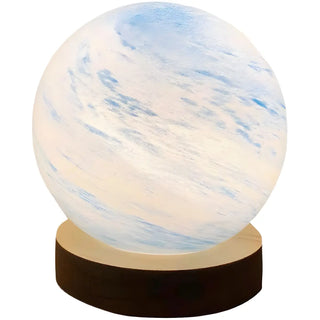 Modern Simple Globe Planet Style Glass Moon Table Lamp Zawala Image - 15